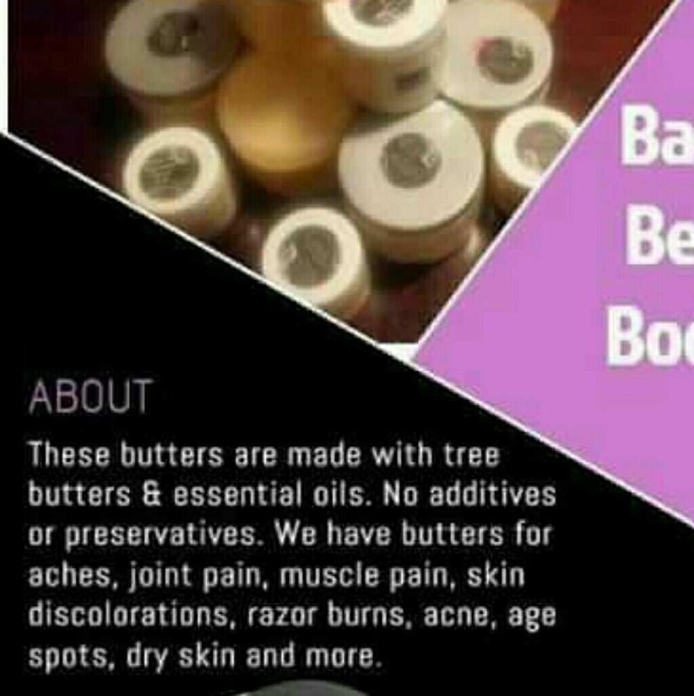 All natural body butters